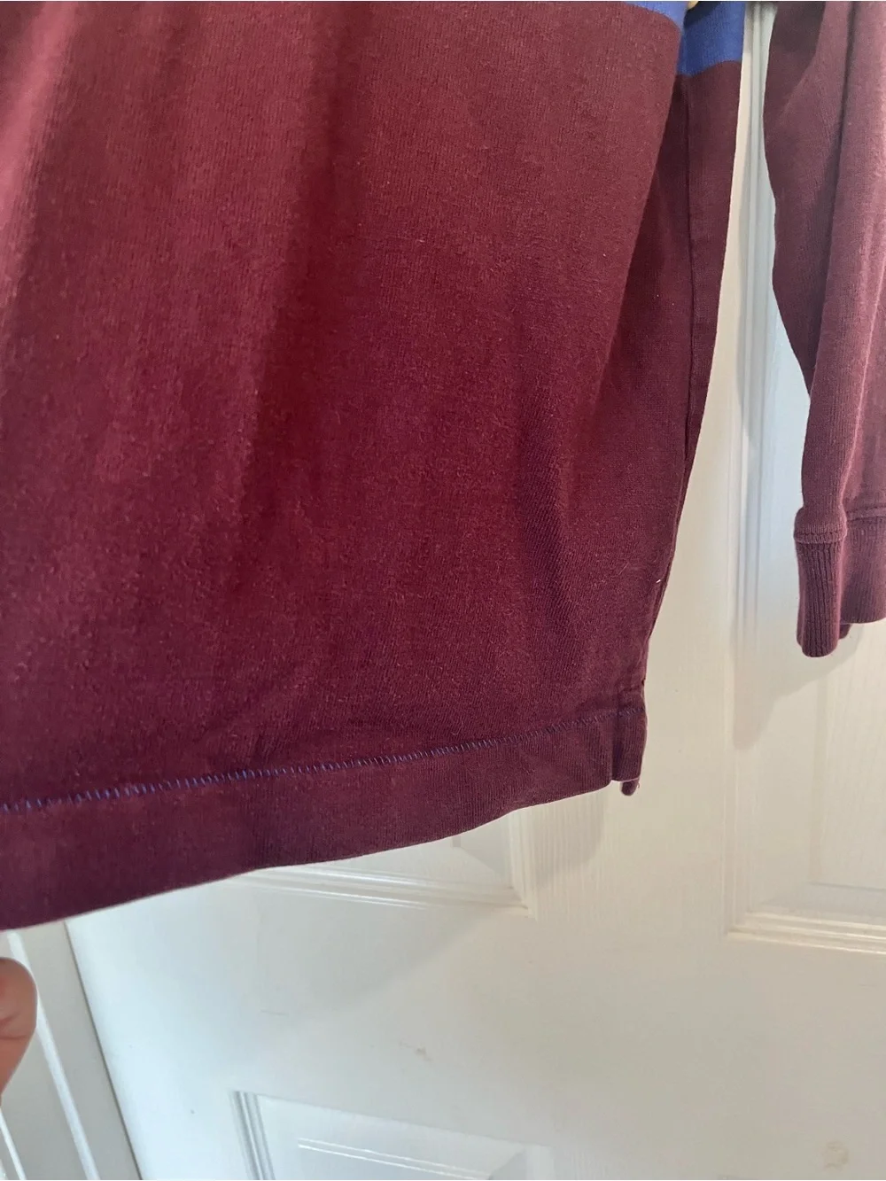 OshKosh B’gosh Boys Size 6 Rugby Shirt Burgundy Navy Mustard Yellow Striped